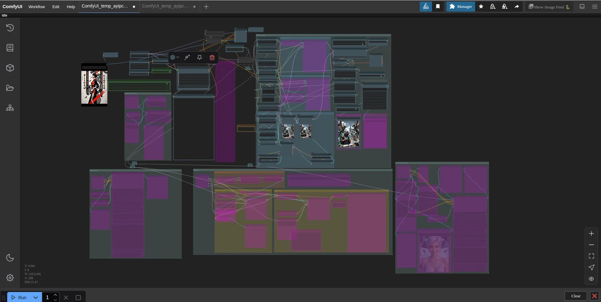 ComfyUI Workflow Schema - Darstellung des KI-Bildgenerierungsprozesses